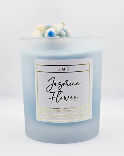 Jasmine Flower Scented Soy Wax Vegan Candle - original magical gift