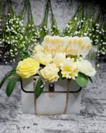 "Happy Birthday" Yellow Soy Wax Bouquet - Image 2