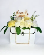 "Love u Mum" Yellow Soy Wax Bouquet
