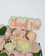 "Thank You" Pink Soy Wax Bouquet - Image 3
